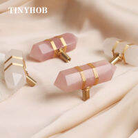 Pink Natural crystal +brass Knobs Cabinet Knob Handle Dresser Knobs Drawer Cupboard Knobs Furniture Handle Pull Hardware