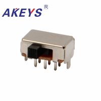 Hot Selling SK-22F18 2P2T Double Pole Double Throw Slide Switch Side Insert 6 Pin Big Current With 2 Fixed Pin SK-22F14