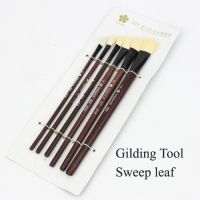 6pcs in 6 sizes wool paint brush for gilding the leaf  gilding tool for sweep the leaf  free shipping Paint Tools Accessories