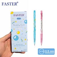 ปากกาลูกลื่นฟาสเตอร์ Faster รุ่น CX515 ขนาด 0.38 มม.หมึกสีน้ำเงิน/แดง แบบกด(นำเข้าจากเกาหลี) bubbly ball ปากกาเส้นเล็กเขียนดี ปากกาฟาสเตอร์ 1 ด้าม