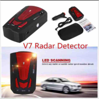 รถ ภาษาAuto 360 องศารถ V7 Speed Voice Alert Alarm 16 วงดนตรีจอแสดงผล LED