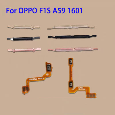 ปุ่มปรับระดับเสียงปุ่มเปิดปิดสายเคเบิ้ลยืดหยุ่นสำหรับ OPPO F1S A59 1601 A59M A59TM อะไหล่สายเคเบิล A59S