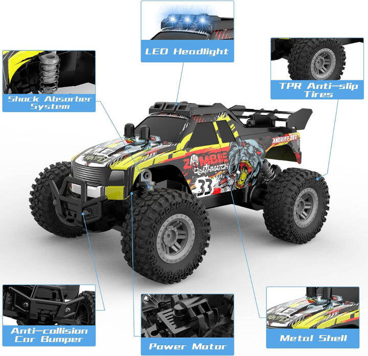 guokai-remote-control-car-for-boys-amp-girls-all-terrain-amp-off-road-monster-truck-with-flash-led-2-rechargeable-batteries-for-80-mins-play-2-4ghz-perfect-birthday-amp-christmas-gifts