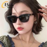 (Bros Woo) แว่นกันแดดสุดเท่สไตล์เกาหลี Retro Classic UV Protection Sun Glasses