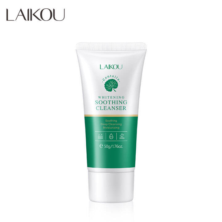 laikou-centella-asiatica-facial-cleanser-50g-ปลอบประโลมผิวและทำความสะอาดรูขุมขนอย่างอ่อนโยน