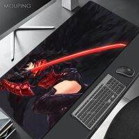 แผ่นรองเมาส์สีฟ้า Anime Katana Game Pad พรม Anime Katana อุปกรณ์เสริมสำหรับเล่นเกม Mousepad Gamer แผ่นรองเมาส์ Mausepad ขนาดใหญ่ 900