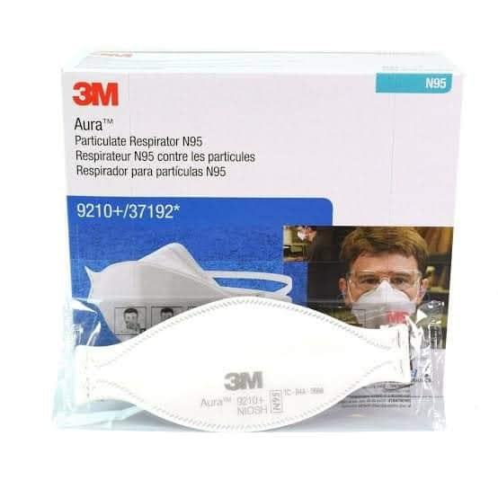 3m-20ชิ้น-กล่อง-aura-9210-หน้ากากป้องกันฝุ่น-ละออง-ฟูมโลหะ-n95