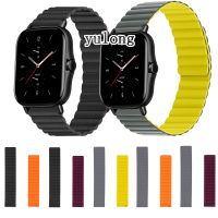 สายนาฬิกาข้อมือซิลิโคน แม่เหล็ก 20 มม. สําหรับ Huami Amazfit Bip GTS2 GTS4 mini GTS3 GTS2e Neo GTS 2 3 4 2e Bip3 U S Pro