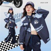 Sanrio Kawaii Cinnamoroll อบอุ่น windproof แจ็คเก็ต BIKER เจาะการ์ตูนหญิงฤดูหนาวหลวมแจ็คเก็ตกางเกงคู่เสื้อผ้าสาวของขวัญ