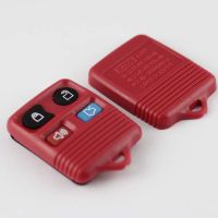 4ปุ่ม REMOTE KEY CASE SHELL FOB สำหรับ FORD MUSTANG FOCUS LINCOLN LS TOWN MERCURY GRAND MARQUIS SABLE TRANSIT สีแดง30ชิ้นล็อต