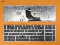 LA Latin Spanish Layout New Replacement Keyboard for HP Probook 6560B 6565B 6570B 6575B Laptop Silver Frame with Pointer