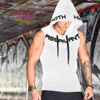 Original Fitness partner fitness vest sports running loose basketball clothing sleeveless hooded vest quick-drying breathable top mens