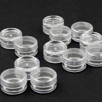 100Pcs 3G Empty Plastic Cosmetic Makeup Jar Pots Transparent Sample Bottles Eyeshadow Case Cream Glitter Container Beauty Tool