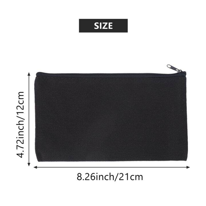 40-pcs-canvas-zipper-pouch-bags-canvas-makeup-bags-pencil-case-blank-diy-craft-bags-for-travel-diy-craft-school-black