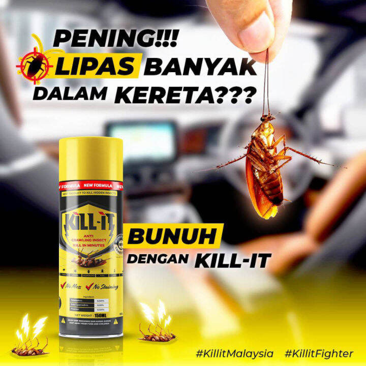 PEST CONTROL UBAT LIPAS KERETA KILL IT SPRAY LIPAS KERETA ANTI CRAWLING