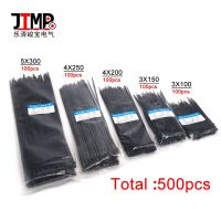 500pcs Self -locking Plastic Wire Zip Ties 100mm 150mm 200mm 250mm 300mm Black White Nylon Cable Tie  100pcs Pack Phone Camera Flash Lights