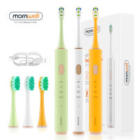 Mornwell Electric Sonic Toothbrush T32 USB Charge Rechargeable Waterproof Electronic Tooth 2 Brushes Replacement Heads