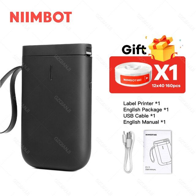 2022 Nimbot Label Maker D11 D110 With Thermal Label Paper Roll Mini Wireless Bluetooth Label 3992