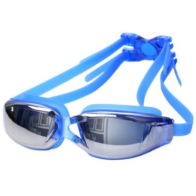 แว่นตาดำน้ำแว่นตาว่ายน้ำสำหรับกีฬาทางน้ำดีไซน์หัวเข็มขัดไม่แพ้แผ่นแปะจมูก1ชุด