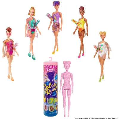 Barbie Color Reveal Doll with 7 Surprises, Sand &amp; Sun Series ตุ๊กตาบาร์บี้ คัลเลอร์รีวีล บาร์บี้จุ่มน้ำ รุ่น GTR9