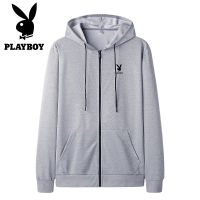 Playboy เสื้อกั๊ก Rits Heren Trui Capuchon Trui Koreaanse Versie Eenvoudige Tiener นักเรียน Gebreide Top Hooded Vest Trui