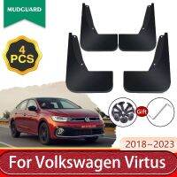 4X สำหรับ Volkswagen VW Virtus โปโลเซอแดง Skoda Slavi 2018 ~ 2023อุปกรณ์เสริมบังโคลนล้อรถยนต์แผ่นกันกระเซ็น2022บังโคลนบานพับโคลน