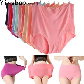 Yingbao 3XL-5XL Panties Women Sexy Lace Plus Size High Waist Ice