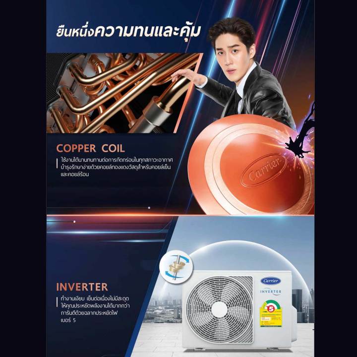 แคเรียร์-copper-11-ส่งทั่วไทย-ฟรีติดตั้ง-กทม-แอร์-carrier-รุ่น-copper-11-inverter-new-42tvea013-42tvea010-42tvea018-42tvea016