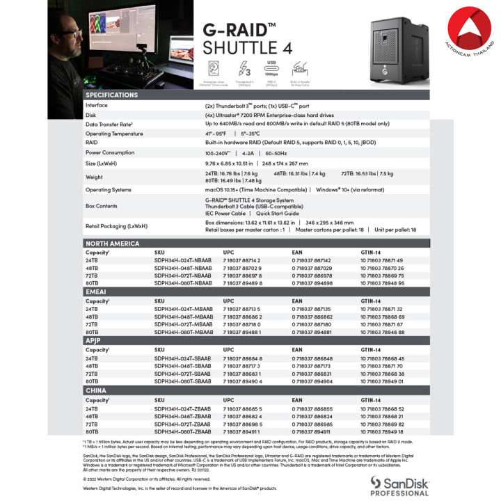 sandisk-professional-g-raid-shuttle-4-24tb-4-bay-thunderbolt-3-raid-array-4-x-6tb-supports-multi-stream-4k-8k-and-vr-workflows-raid-0-1-5-and-10-5-year-warraty-bu-synnex-sdph34h-024t-nbaab