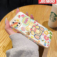 JIUMOO เคส M60s ปลอกสำหรับ Samsung Galaxy Note 10 Lite ลายการ์ตูนหมีนำโชคใหม่กรอบสี่เหลี่ยมเคลือบพื้นผิวเคสนิ่มซิลิกาเจลกันกระแทกเคสมือถือรวมทุกเลนส์กล้องถ่ายรูปฝาครอบป้องกัน