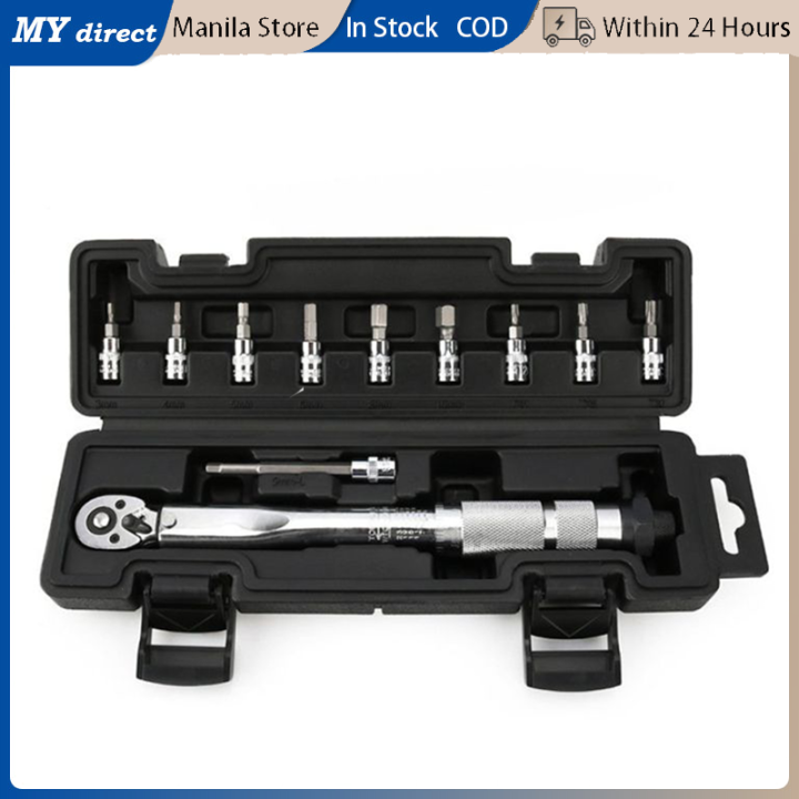 【11piece set】Adjustable Torque Wrench Torque Wrench Torque Wrench 1/4