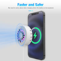 ที่ชาร์จไร้สายแบบแม่เหล็ก15W พร้อมหม้อน้ำคูลเลอร์สำหรับ Magsafe 12 13 Mini Pro Max Fast Wireless Charging Cooling Fan