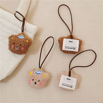 Bear Face Ornament Cute Bag Pendant School Bag Backpack Toy Plush Toy Keychain Cartoon Bear Bag Pendant Name Tag