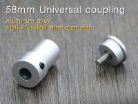 ❆☬ Motor Shafts Device58mm Omnidirectional Wheel CouplingAluminum Alloy Car Motor Connector FOR 4/5/6MM Shaft Diameter Mounting