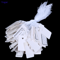 ?【Lowest price】Tirgat 100pcs New merchandise Price Tags Hang String เครื่องประดับราคาสีขาวกับสตริง