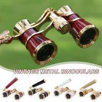 ZZOOI 3X25 Opera Glasses Binoculars Metal Body With Chain/Handle Optical Lens Theater Telescope Retro Design Women Girls Gift