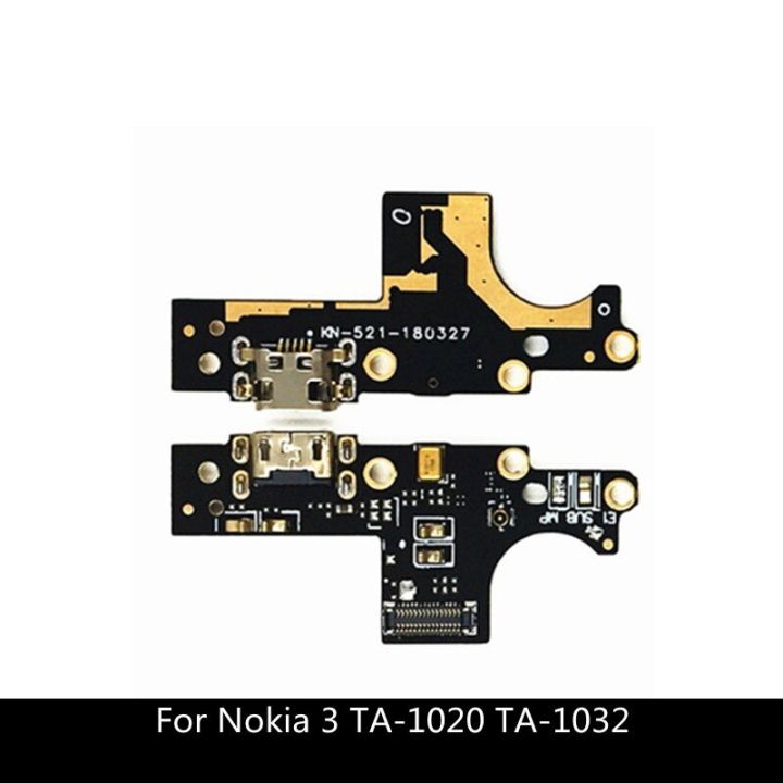 สำหรับ Nokia 3 Ta-1020 Ta-1032เครื่องชาร์จ Usb แจ็คชาร์จไมโครสายแพบอร์ดเชื่อมต่อสายเคเบิลยืดหยุ่นกับชิ้นส่วนซ่อมไมโครโฟน