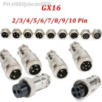 1Set Nut Type Male Female Electrical Connector GX16-2/3/4/5/6/7/8/9/10 Pin Circular Aviation Socket Plug Wire Panel Connector