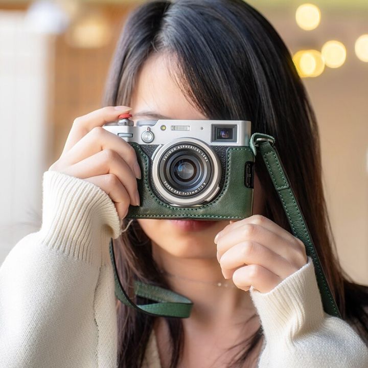 shelv-fuji-บอดี้สูทกระเป๋ากล้อง-xt30-xt4-xt5-x-t5ทำด้วยมือของแท้กระเป๋ากล้องหนังวิดีโอครึ่งกระเป๋ากล้อง-x100v-xs10