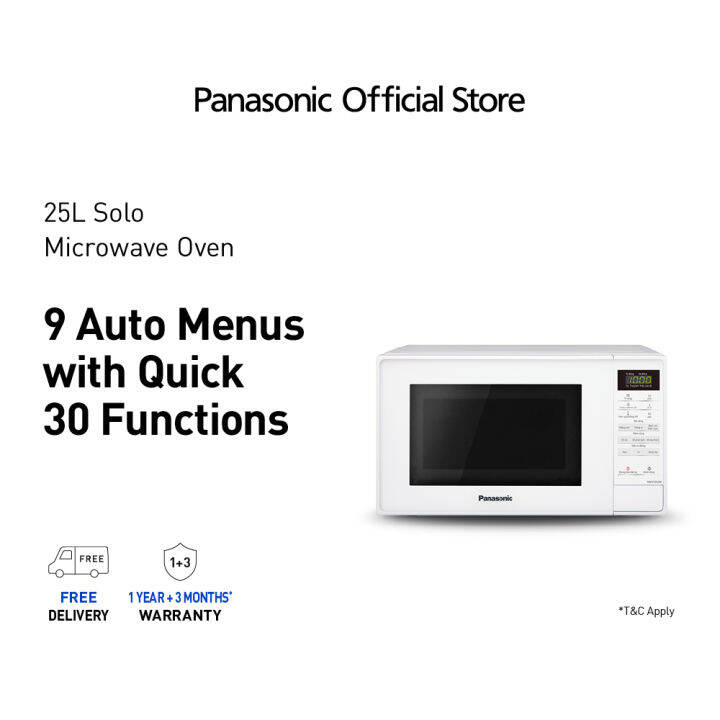 panasonic nn st25jwypq 20l solo microwave oven