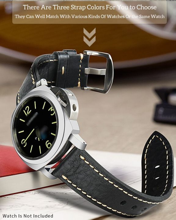 สายนาฬิกาหนังคุณภาพสูงสีน้ำตาลหนังลูกวัวจากอิตาลีจริงสายนาฬิกาข้อมือ18-26มม-พร้อมตัวล็อกแบบผีเสื้ออัตโนมัติแบบแข็งสายนาฬิกาข้อมือ-carterfa