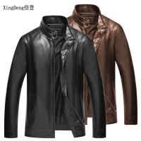 HOT★XingDeng PU Leather Brand fashion Business Jackets Men warm Coats Outerwear Winter Faux Fur Male top clothes plus 5XL