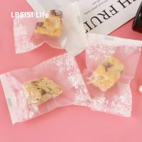 【CC】 LBSISI 100pcs Nougat Cranberry Cookies Frosted Transparent Machine Sealed Favors Decorating