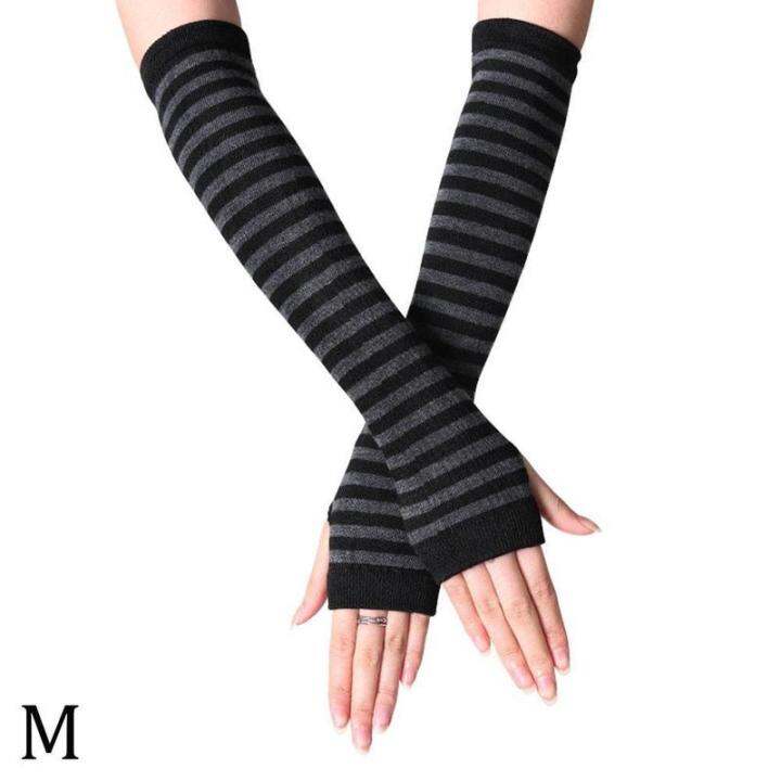 unisex-long-fingerless-gloves-gloves-arm-sleeve-striped-sleeves-gloves-warmer-cotton-knit-womens-wrist-arm-fingerless-sleeves-g1f4