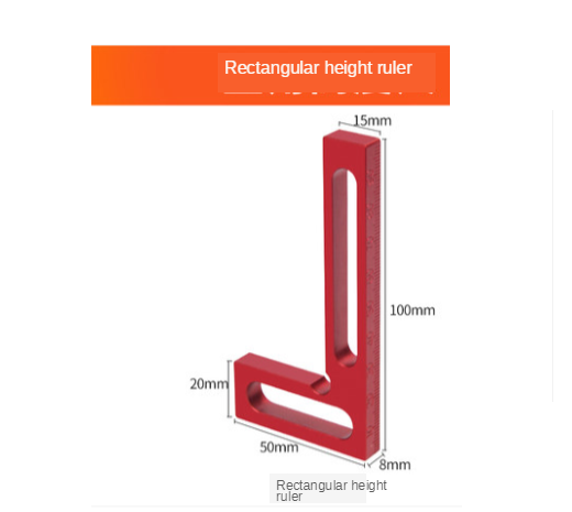 ขวามุมไม้วัดความสูงอะลูมินัมอัลลอย Precisio N 90 ° มุมขวาตำแหน่งบล็อก Fixture สำหรับไม้ความแม่นยำ