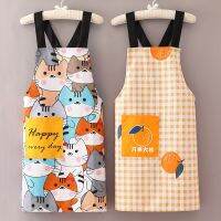 Cotton Canvas Apron Kitchen Household Small Fresh Female Fashion Wear-resistant Waist Breathable Anti-fouling Womens Overalls Aprons