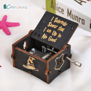 Chinatera Harry Potter Music Box Engraved Wooden Hand Cranked Music Box