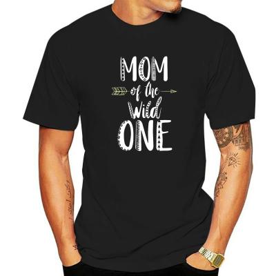 Mom Of The Wild One TShirt Shirt T-Shirt Funny Mens T Shirts Christmas Clothing Aesthetic Cotton Tops Shirt Street