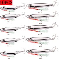 【DT】hot！ 10PCS Fishing lures Set Jigs  20G 30G 40G Jigbait Plating Shore Cast Decoys Metal Bait Artificial Pesca