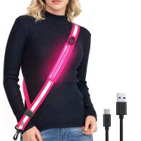 LED Reflective Belt Sash for Walking At Night,Rechargeable LED Running Belt for Runners Walkers